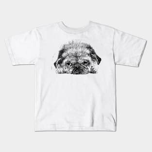 Sad Pug Kids T-Shirt